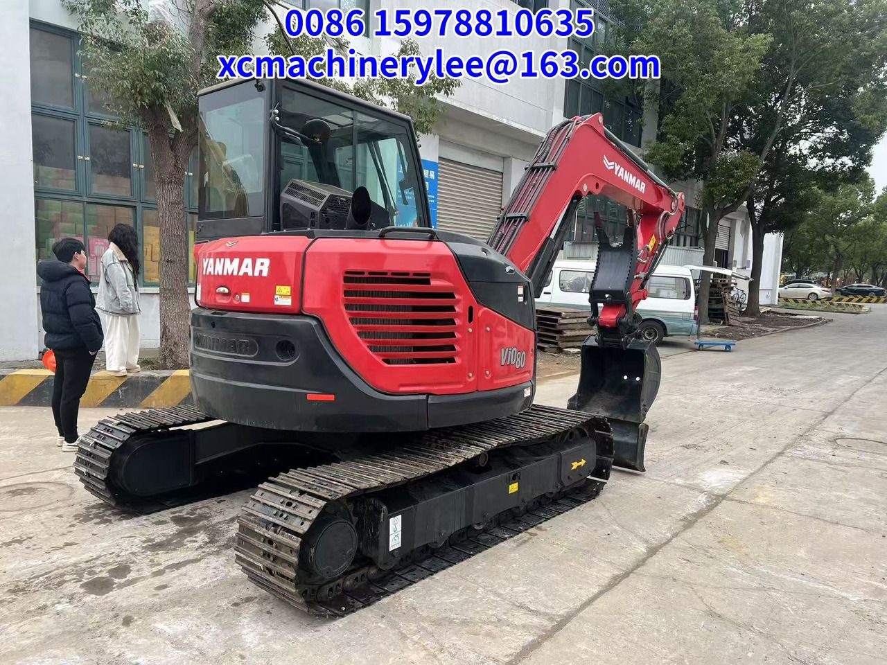 2023 Yanmar ViO80 crawler excavator, rear three-quarter view 2023 Yanmar ViO80 crawler excavator, rear three-quarter view