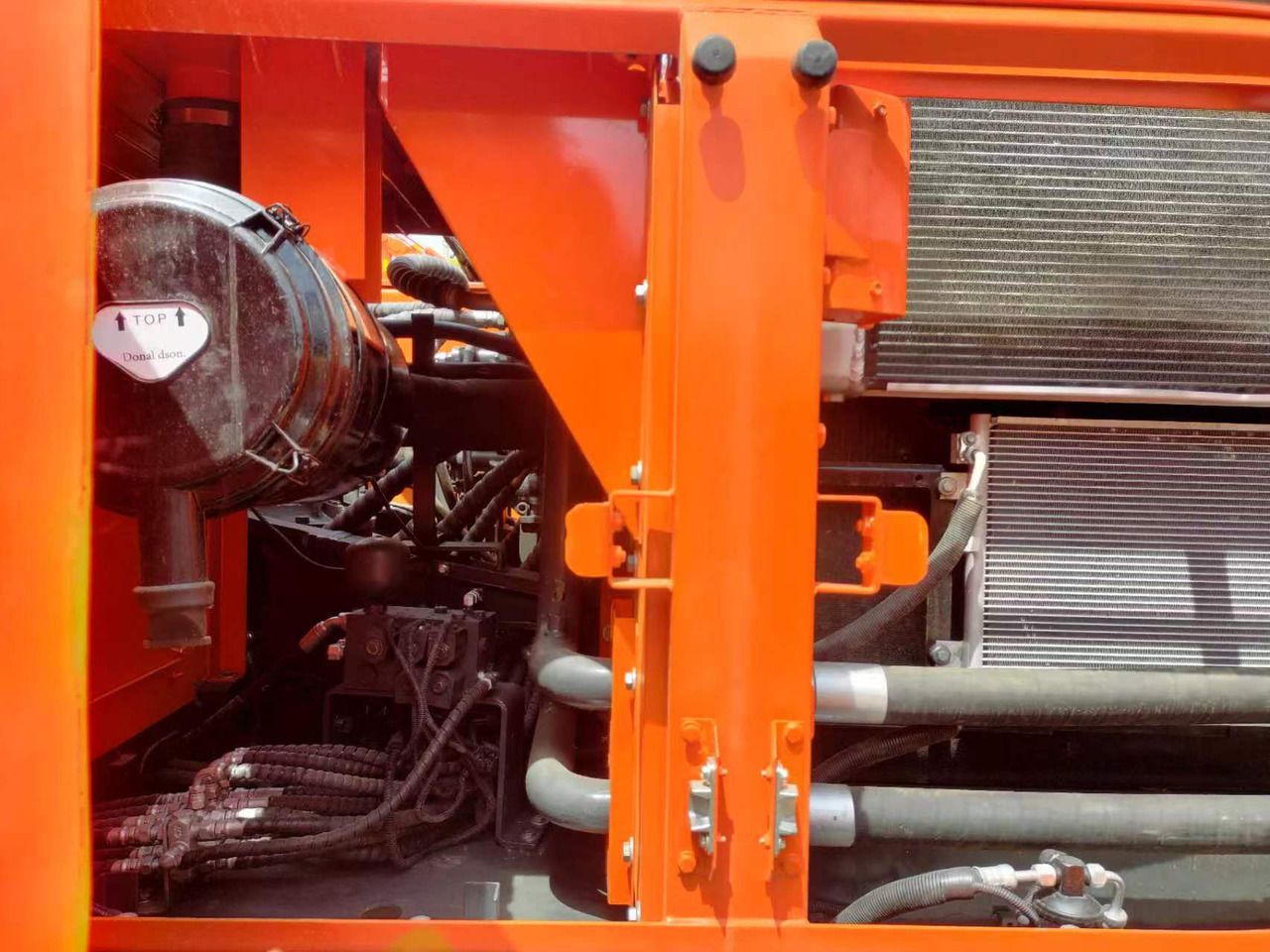 2022 Doosan DX300 crawler excavator engine compartment view 2022 Doosan DX300 crawler excavator engine compartment view