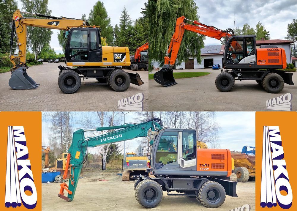 2012 Hitachi ZX140W-3 wheel excavator side view