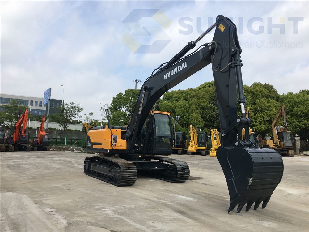 2026 Hyundai HX220HD crawler excavator, front three-quarter view 2026 Hyundai HX220HD crawler excavator, front three-quarter view
