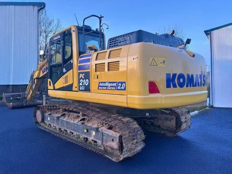 2022 Komatsu PC210LCI-11E0 crawler excavator, rear three-quarter view