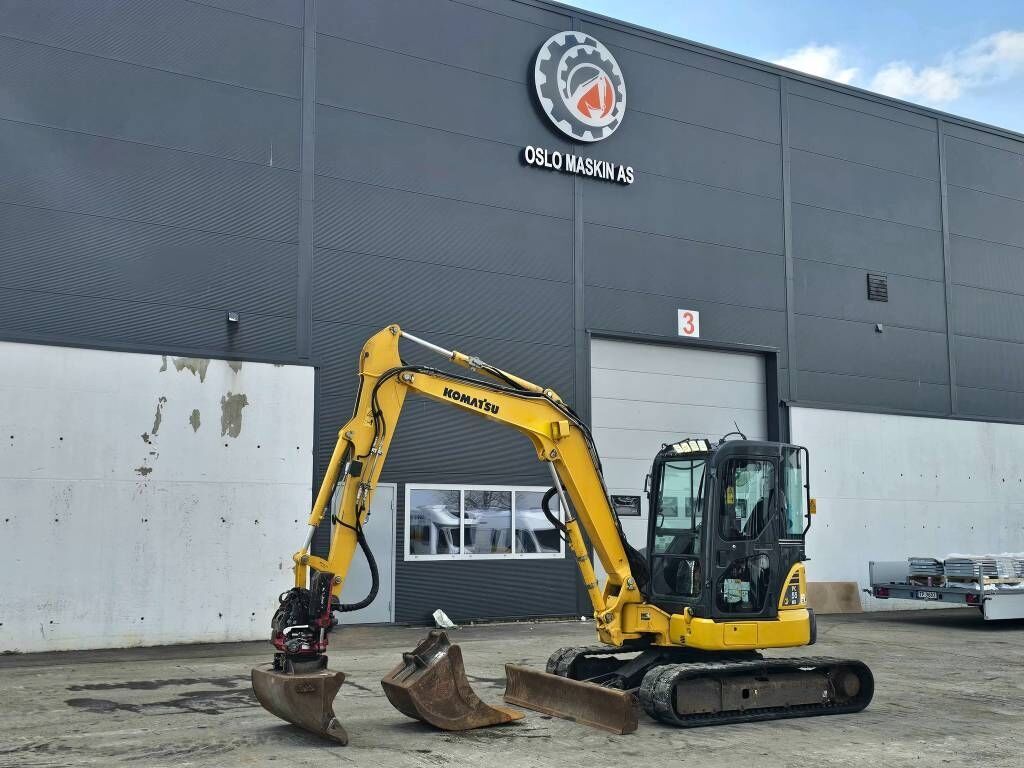 2014 Komatsu PC-55MR mini excavator, side view