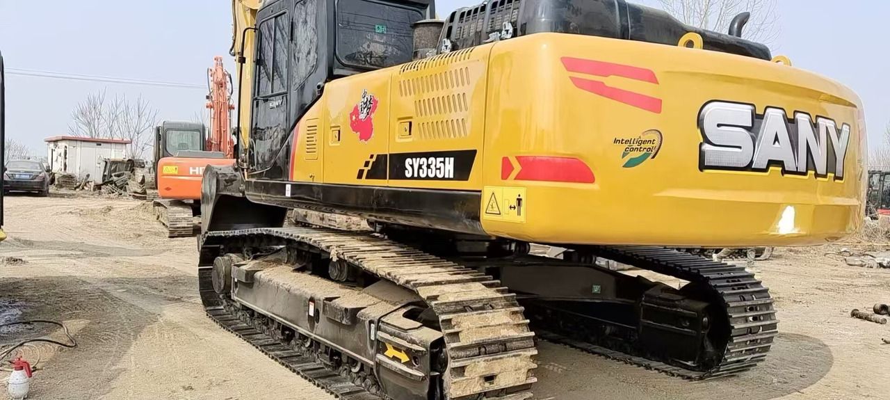 2021 Sany SY335H crawler excavator rear three-quarter view
