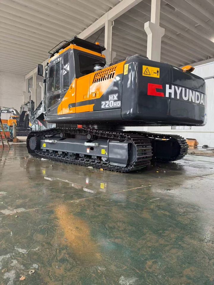 Hyundai HX220HD crawler excavator, rear three-quarter view