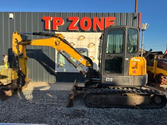 2016 Bobcat E50 mini excavator, side view