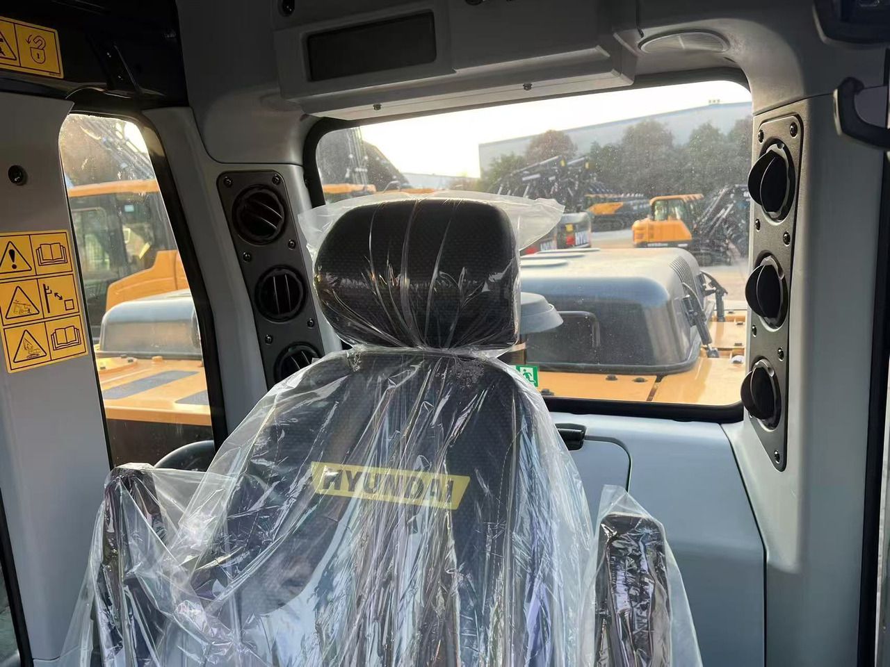 2026 Hyundai HX220HD crawler excavator interior cab view 2026 Hyundai HX220HD crawler excavator interior cab view