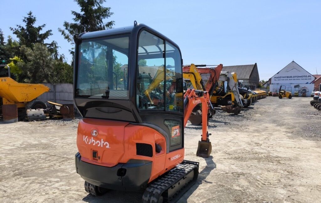 2017 Kubota KX016-4 mini excavator, rear three-quarter view 2017 Kubota KX016-4 mini excavator, rear three-quarter view