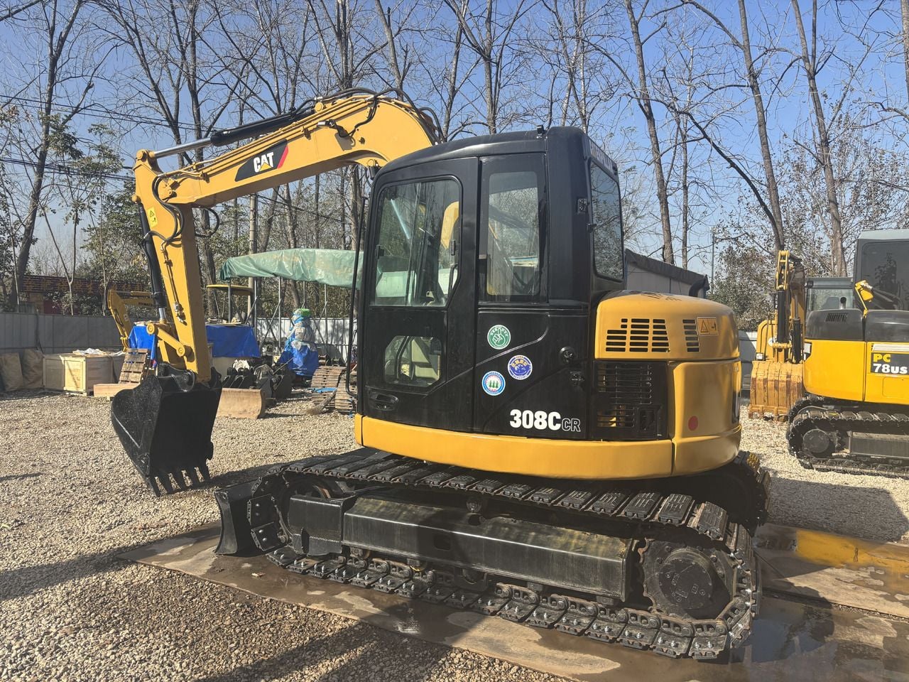 2020 Caterpillar 308C CR mini excavator, side view