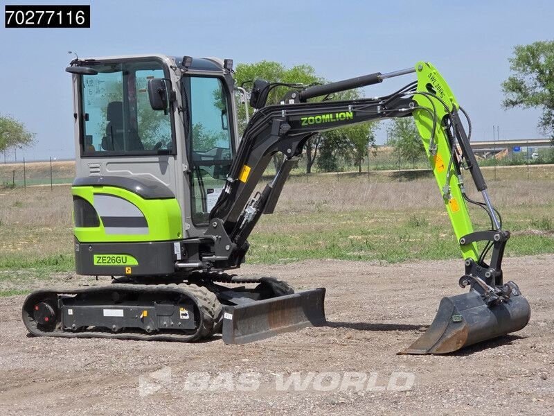 2024 Zoomlion ZE26GU mini excavator, side profile view 2024 Zoomlion ZE26GU mini excavator, side profile view