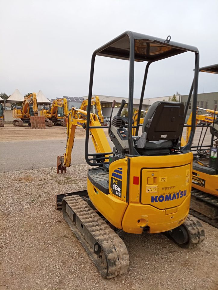 2023 Komatsu PC16R-3HS mini excavator, rear three-quarter view 2023 Komatsu PC16R-3HS mini excavator, rear three-quarter view