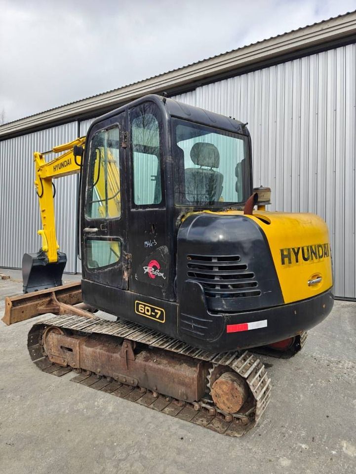 2008 Hyundai R60-7 mini excavator, rear three-quarter view