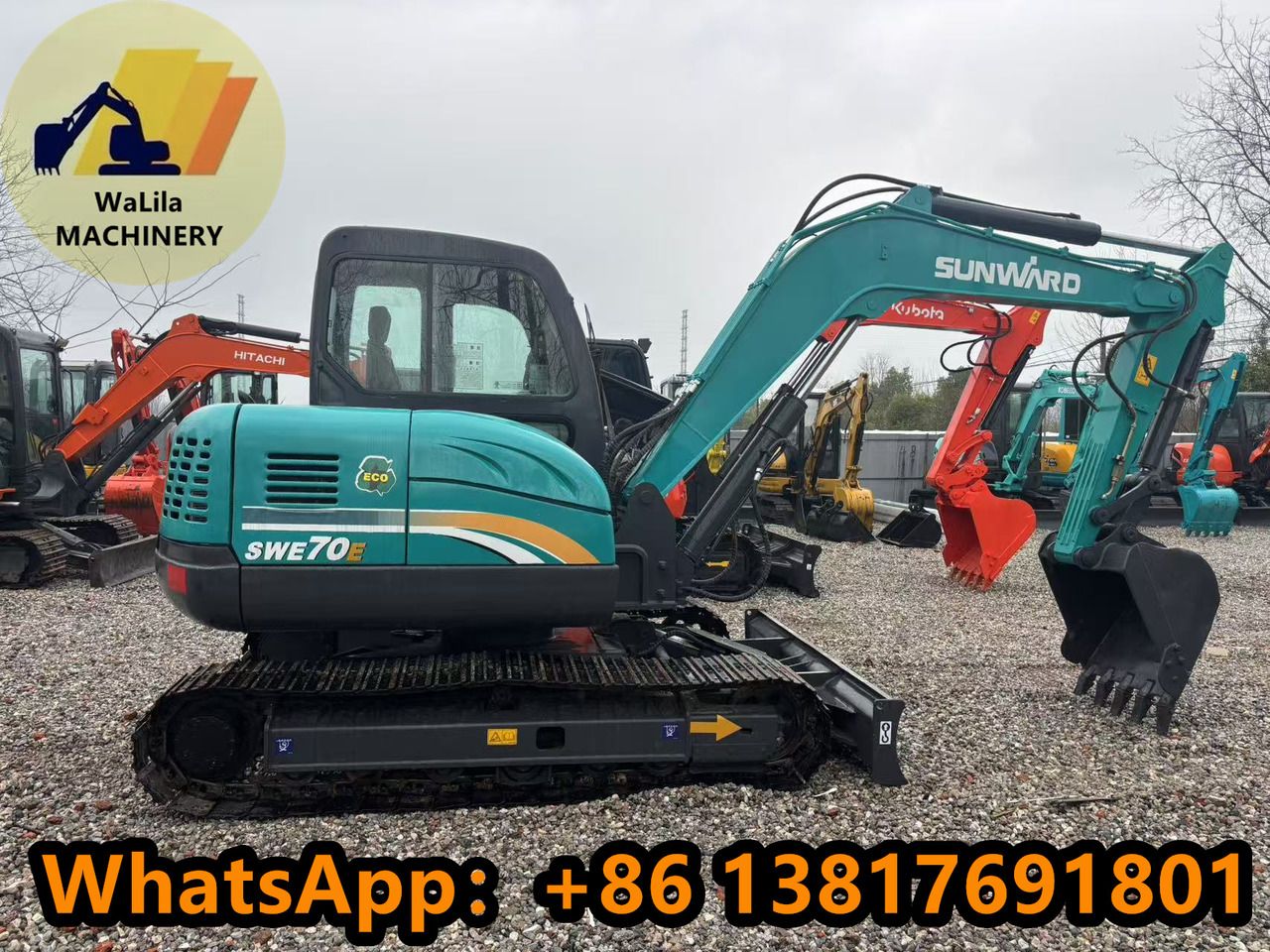 2023 Sunward SWE70E mini excavator side view 2023 Sunward SWE70E mini excavator side view