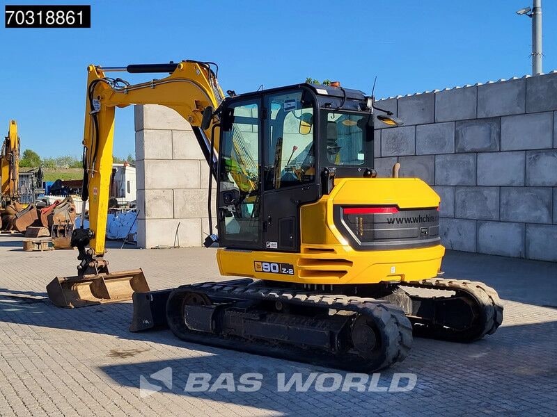 2022 JCB 90Z-2 mini excavator, rear three-quarter view 2022 JCB 90Z-2 mini excavator, rear three-quarter view