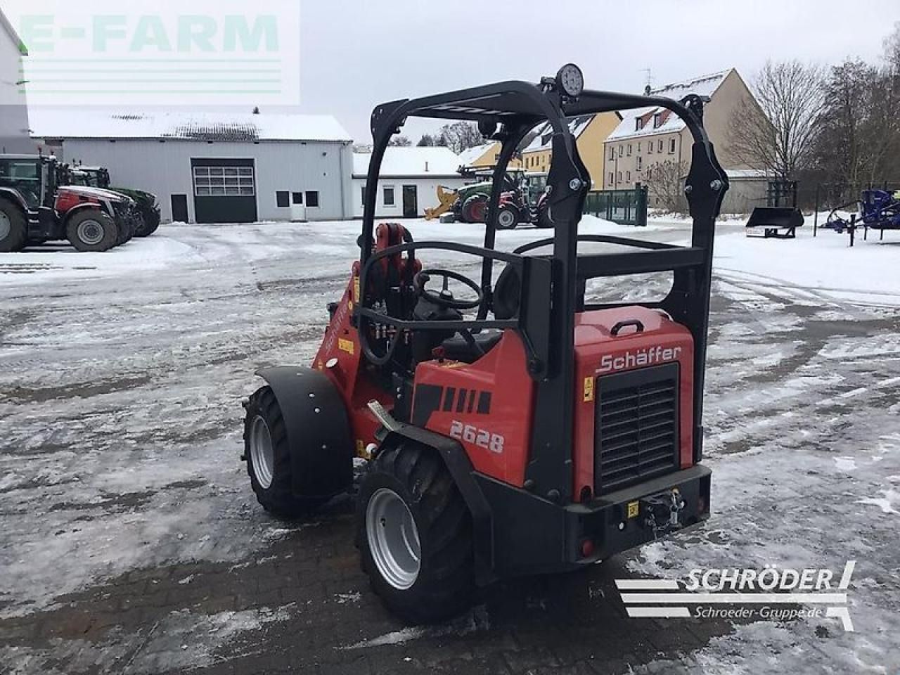 2024 Schäffer 2628 mini excavator, rear three-quarter view