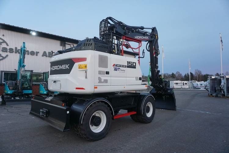 2023 Hidromek HMK 150WR-5 wheel excavator, rear three-quarter view