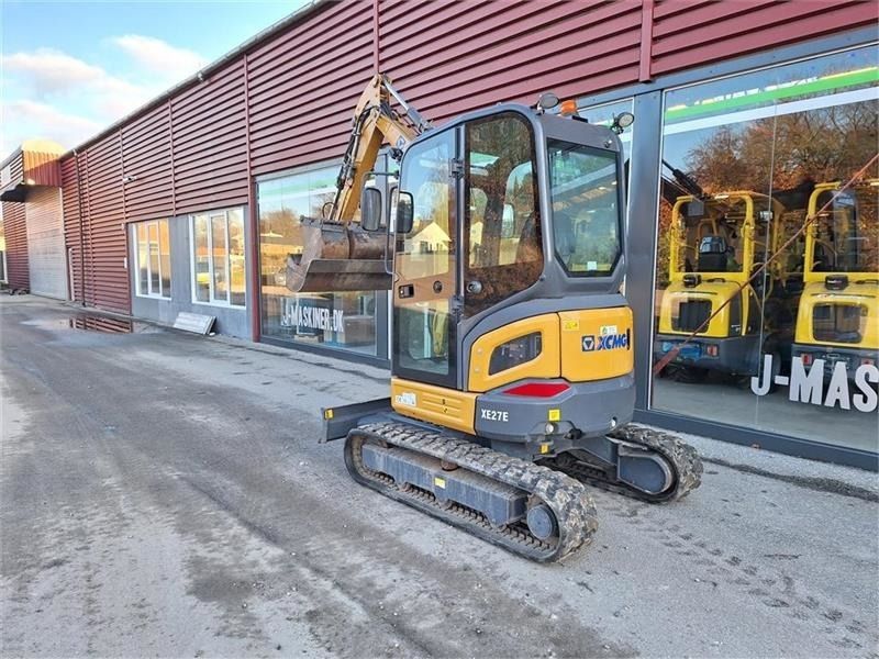 2022 XCMG XE27E mini excavator, rear three-quarter view