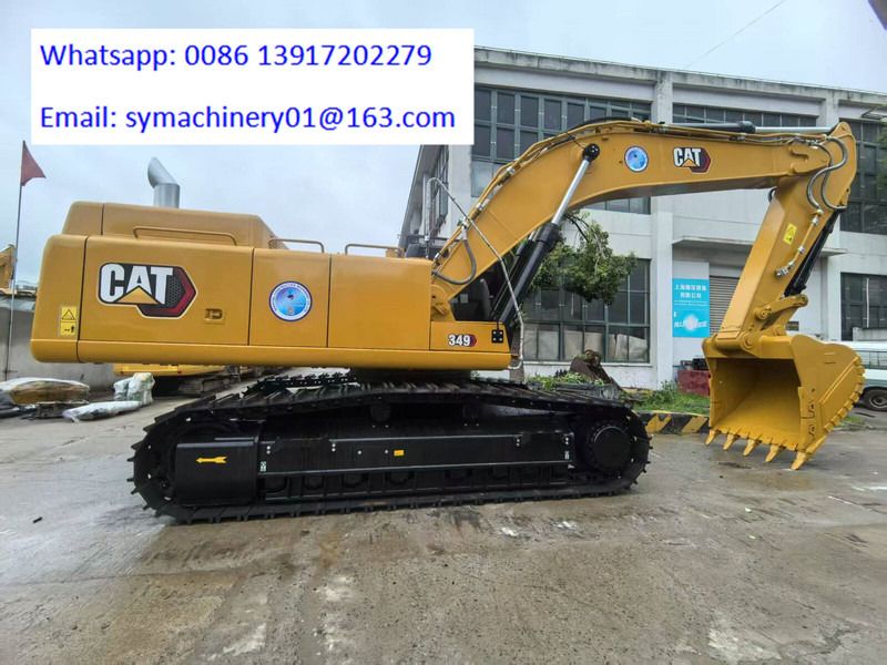 2026 Caterpillar 349 crawler excavator, side profile view 2026 Caterpillar 349 crawler excavator, side profile view