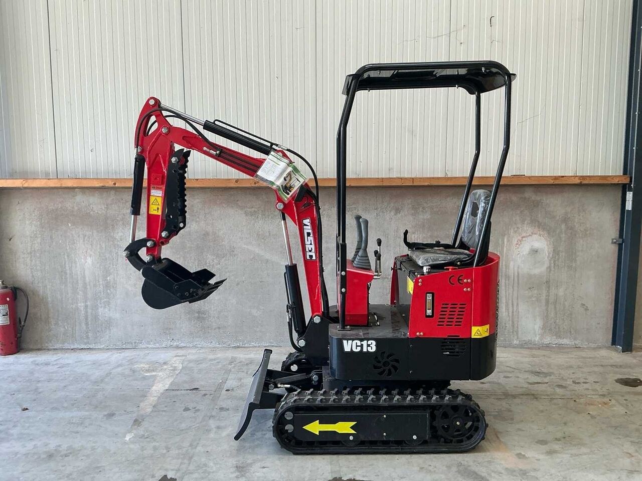 2025 Vicsec VC13 mini excavator, front three-quarter view 2025 Vicsec VC13 mini excavator, front three-quarter view