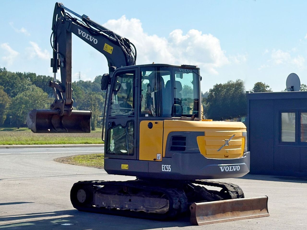 2019 Volvo EC55 mini excavator, side view 2019 Volvo EC55 mini excavator, side view