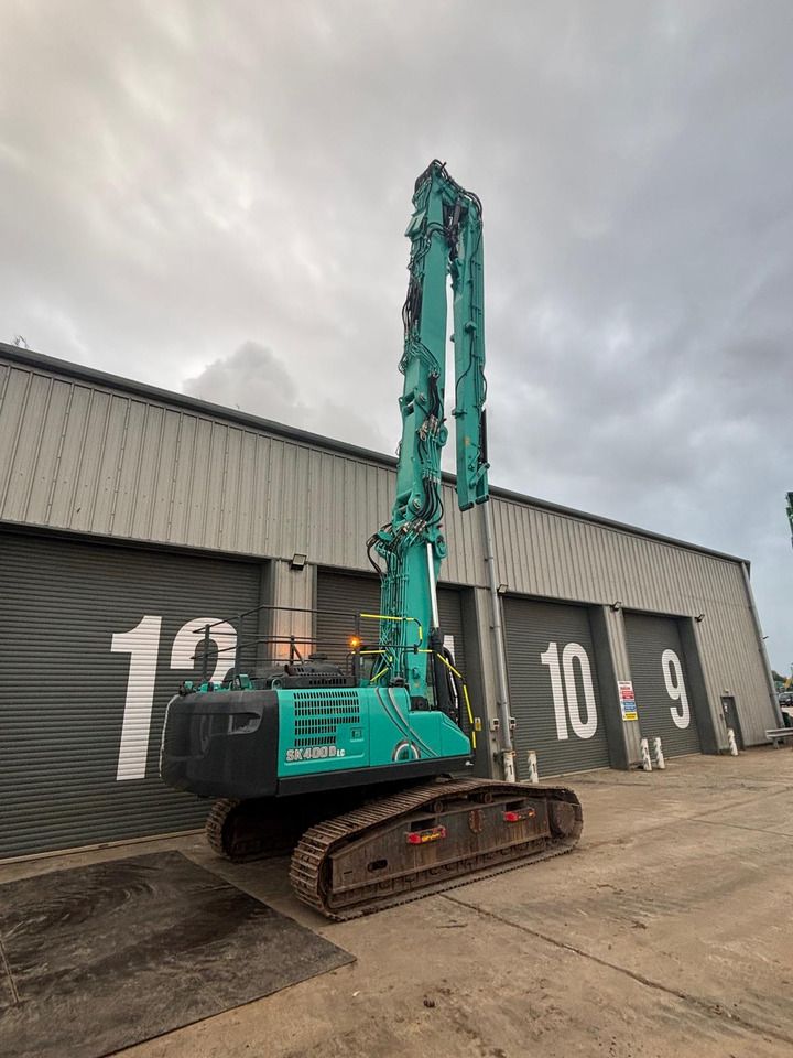 2021 Kobelco SK400DLC-10 crawler excavator, rear three-quarter view