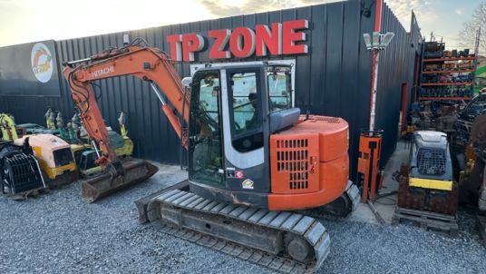2011 Hitachi ZX85USBLCN-3 crawler excavator, rear three-quarter view
