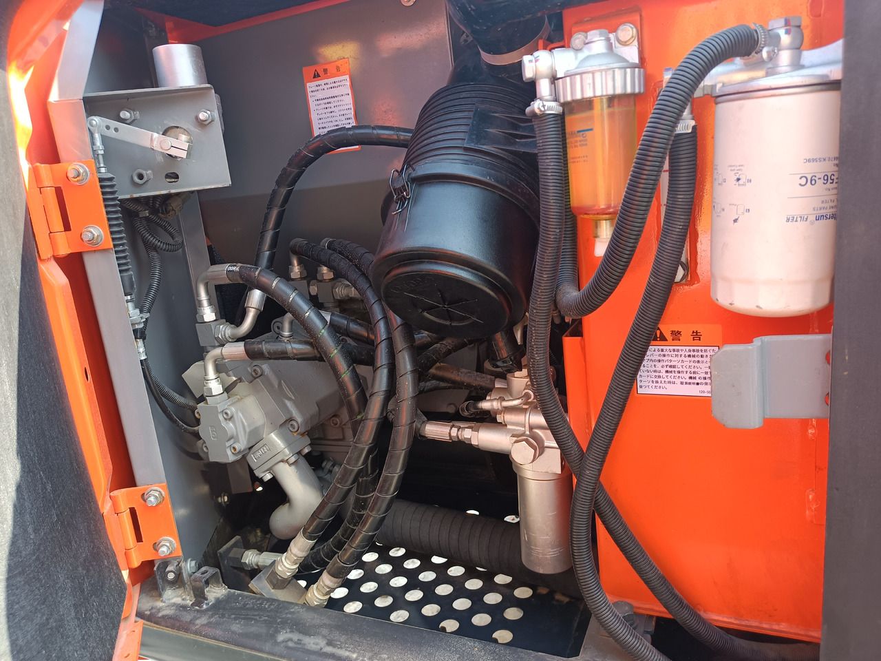 2023 Hitachi ZX75 crawler excavator engine compartment view 2023 Hitachi ZX75 crawler excavator engine compartment view