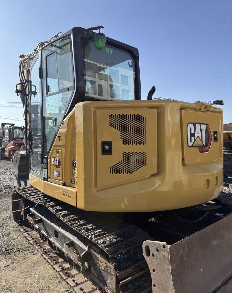 2021 Caterpillar 308C crawler excavator rear three-quarter view 2021 Caterpillar 308C crawler excavator rear three-quarter view