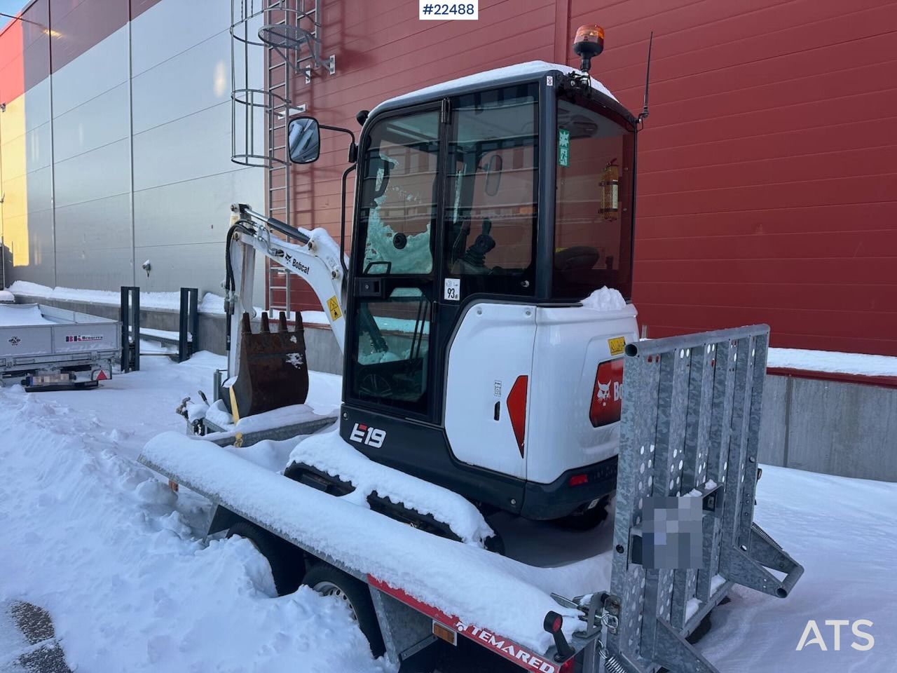 2022 Bobcat E19 mini excavator, rear three-quarter view 2022 Bobcat E19 mini excavator, rear three-quarter view