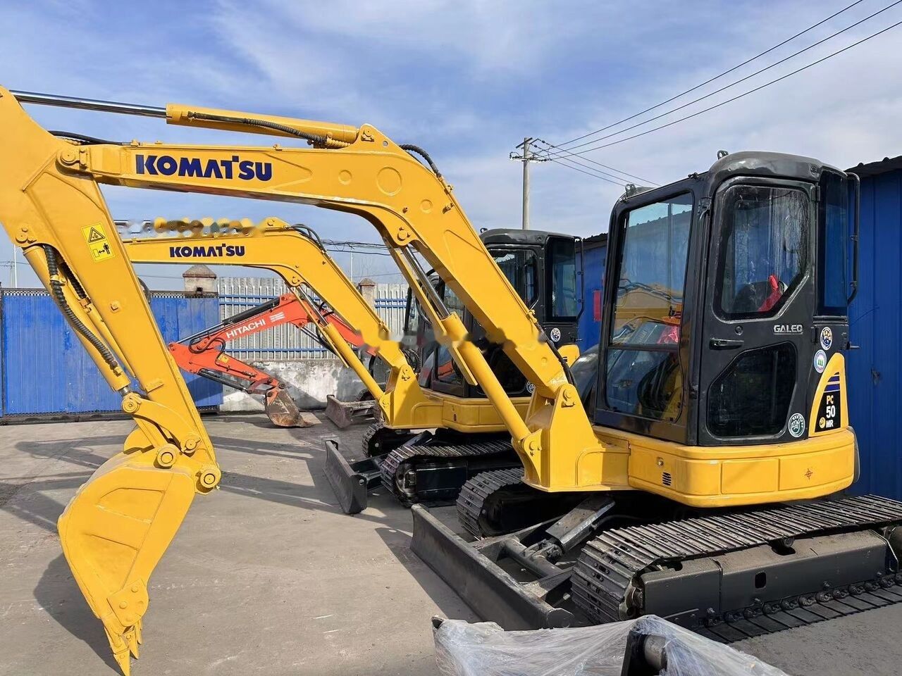 Komatsu PC50MR mini excavator, side view Komatsu PC50MR mini excavator, side view
