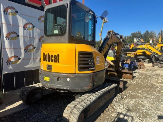 2016 Bobcat E35 mini excavator, rear three-quarter view 2016 Bobcat E35 mini excavator, rear three-quarter view