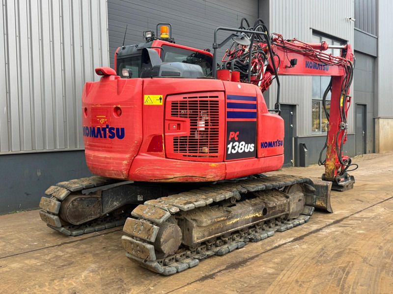 2017 Komatsu PC138US-11 crawler excavator, rear three-quarter view