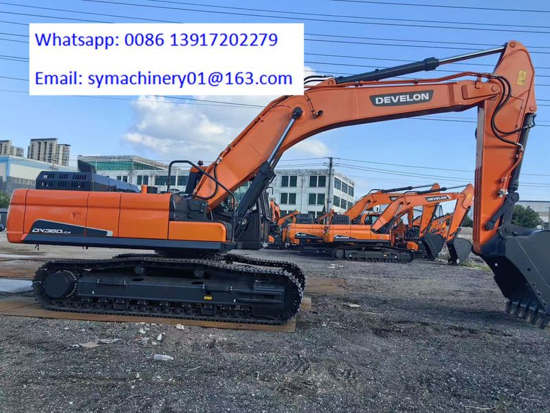 2026 Develon DX360LCA crawler excavator, side profile view 2026 Develon DX360LCA crawler excavator, side profile view