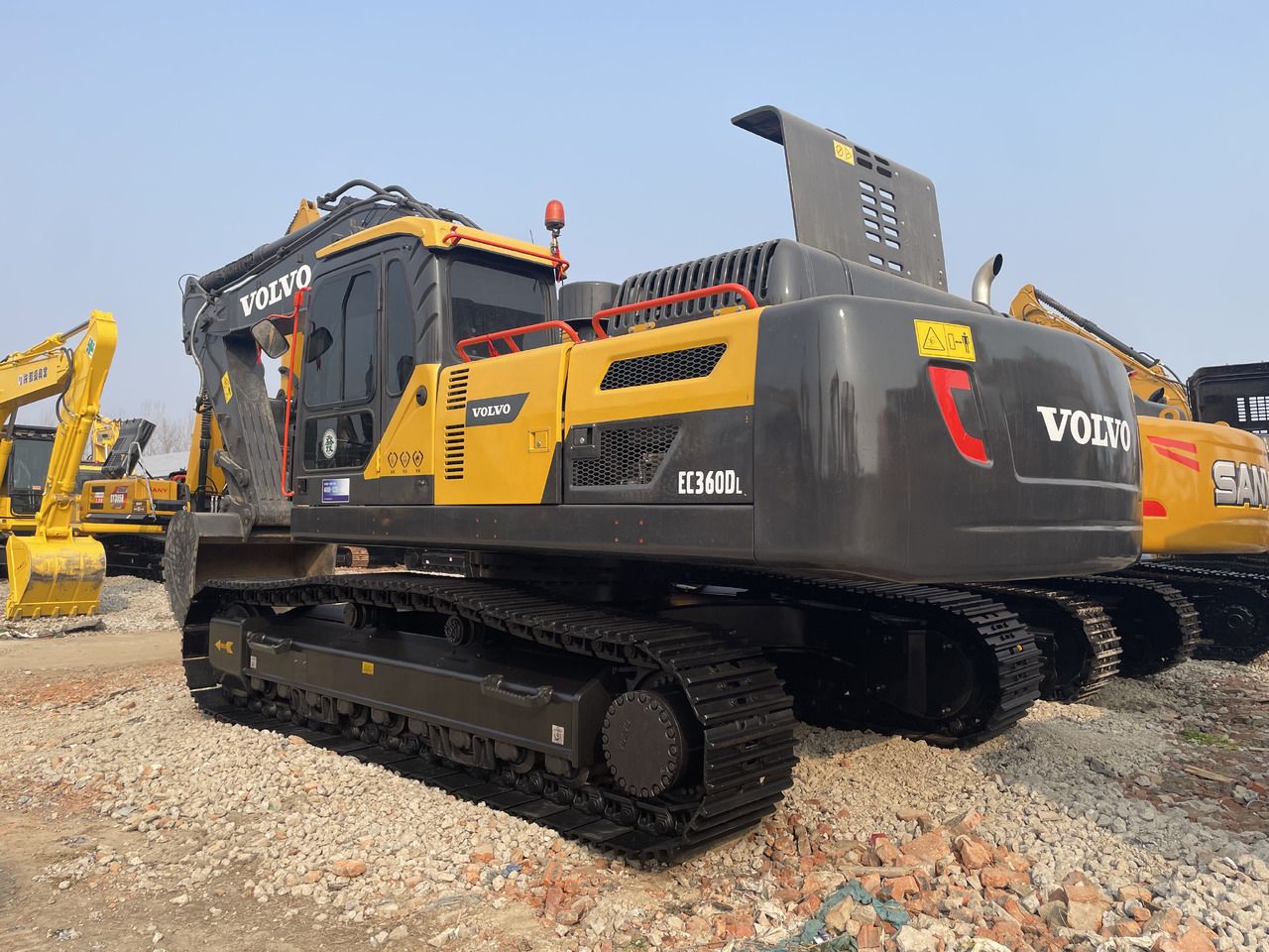 2022 Volvo EC360DL crawler excavator, rear three-quarter view 2022 Volvo EC360DL crawler excavator, rear three-quarter view