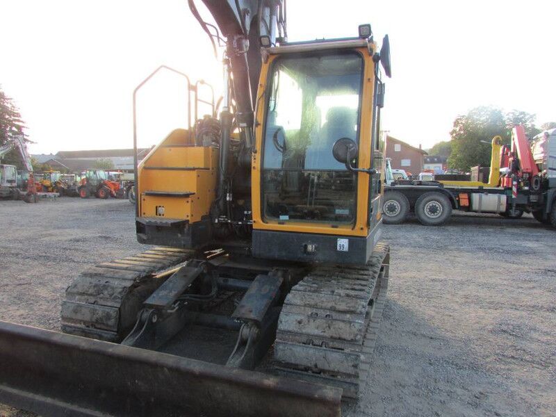 2022 Hyundai HX130 ALCR crawler excavator, front-quarter view 2022 Hyundai HX130 ALCR crawler excavator, front-quarter view