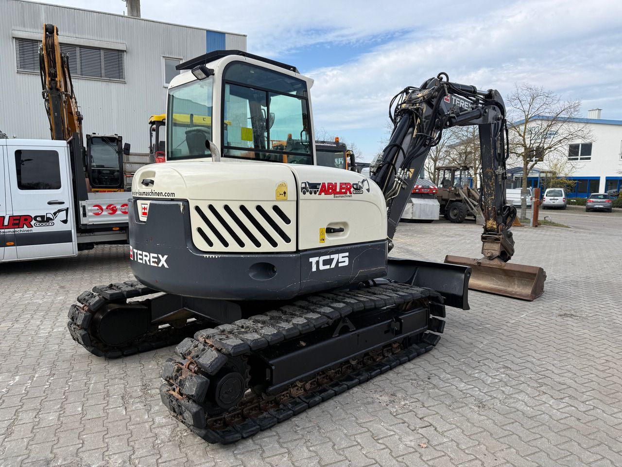 2014 Terex TC75 crawler excavator, rear three-quarter view 2014 Terex TC75 crawler excavator, rear three-quarter view