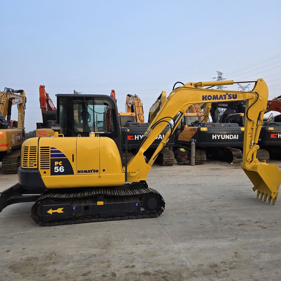 2024 Komatsu PC56 mini excavator, side view 2024 Komatsu PC56 mini excavator, side view