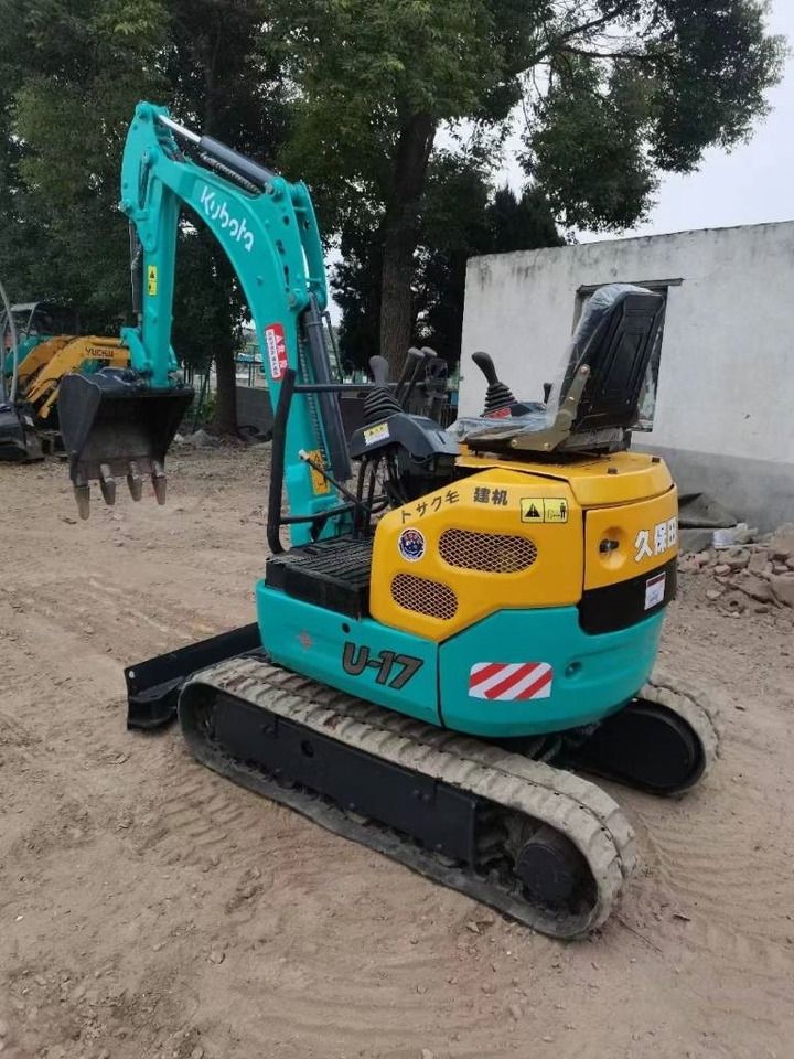 2020 Kubota U17 mini excavator, rear three-quarter view