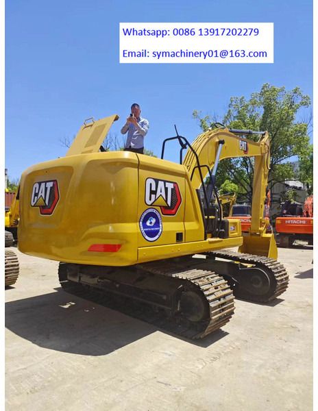 2023 Caterpillar 320GC crawler excavator rear three-quarter view 2023 Caterpillar 320GC crawler excavator rear three-quarter view