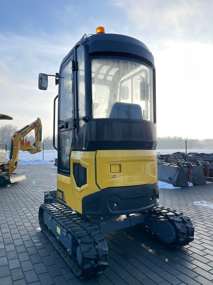 2024 NEX N18 mini excavator, rear three-quarter view