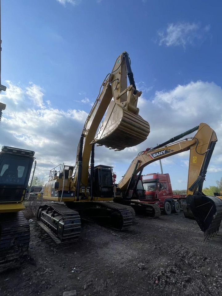 2023 Caterpillar 349D2L crawler excavator, rear three-quarter view 2023 Caterpillar 349D2L crawler excavator, rear three-quarter view