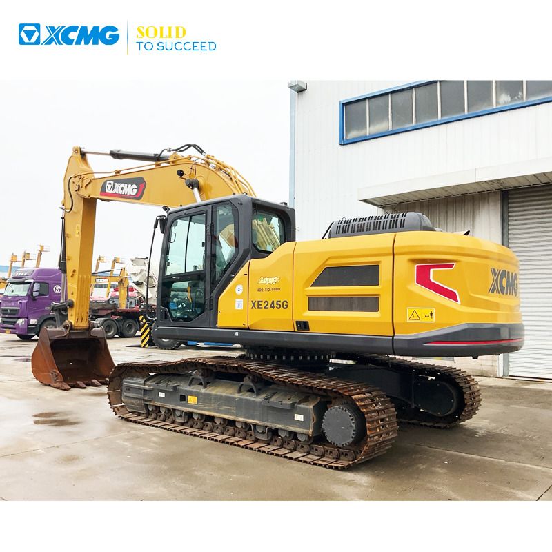 2025 XCMG XE245G crawler excavator, rear three-quarter view