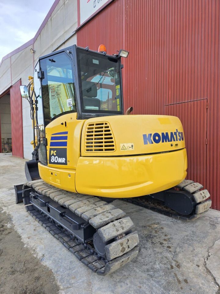 2021 Komatsu PC80MR-5 mini excavator rear three-quarter view