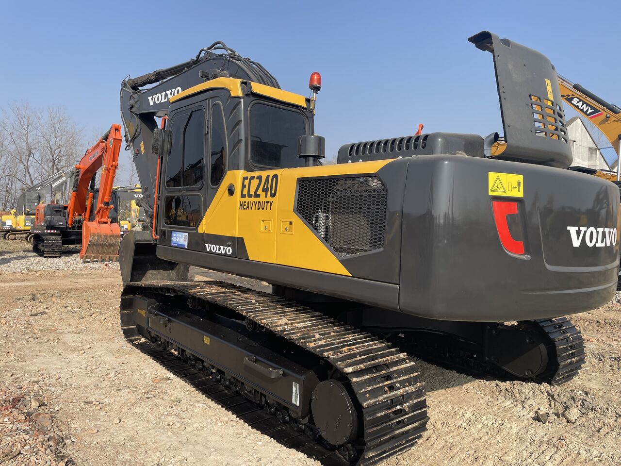 2026 Volvo EC240 crawler excavator, rear three-quarter view 2026 Volvo EC240 crawler excavator, rear three-quarter view