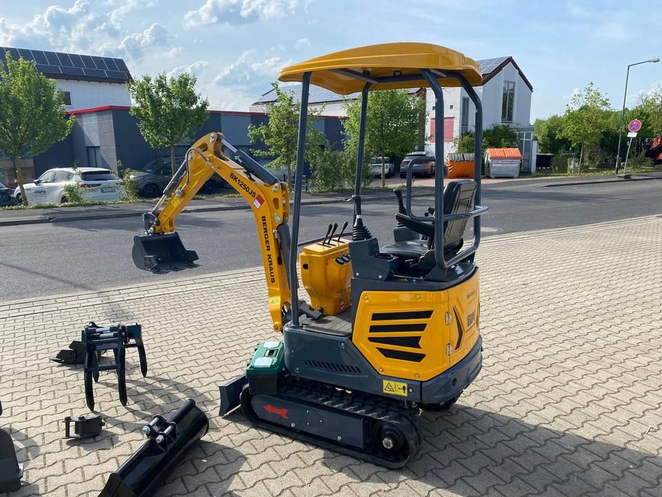 Berger Kraus BK1250JS mini excavator, rear three-quarter view
