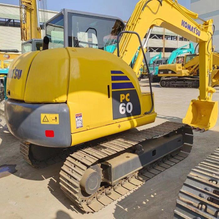 2022 Komatsu PC60-8 mini excavator, rear three-quarter view 2022 Komatsu PC60-8 mini excavator, rear three-quarter view