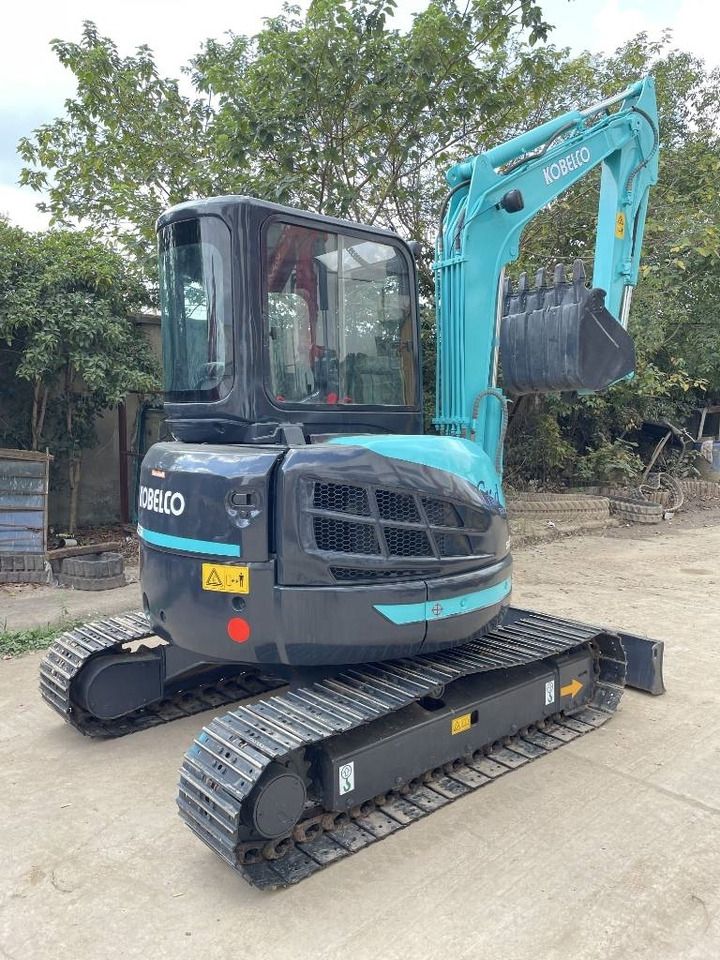 2020 Kobelco SK55SR mini excavator, rear three-quarter view