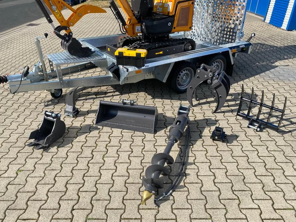 2026 Berger Kraus BK1300JSR mini excavator on trailer with attachments 2026 Berger Kraus BK1300JSR mini excavator on trailer with attachments