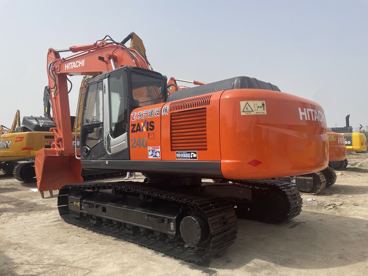 2023 Hitachi Zaxis 240 crawler excavator, rear three-quarter view 2023 Hitachi Zaxis 240 crawler excavator, rear three-quarter view