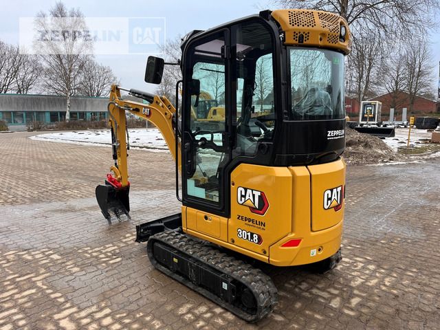 2024 Caterpillar 301.8 mini excavator, rear three-quarter view
