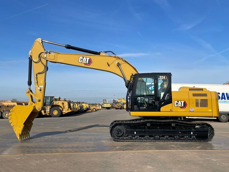 2026 Caterpillar 324 crawler excavator, side profile view